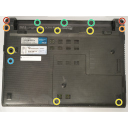 Руководство по удалению задней панели ASUS U46E-RAL7